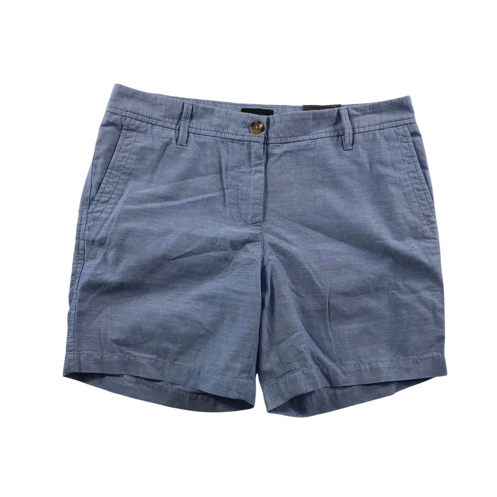 Talbots Relaxed Chino Shorts 6 Inch Inseam Blue Cotton Petite 4P NEW